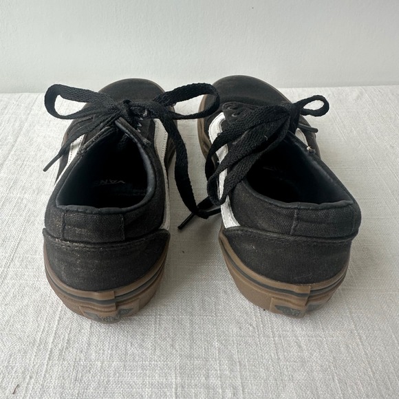Vans Ward Kids Black White Gum Sole Lace Up Canvas Skate Shoes Youth 12 - Picture 8 of 9
